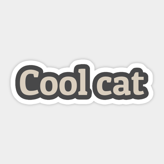 Cool Cat Sticker by calebfaires